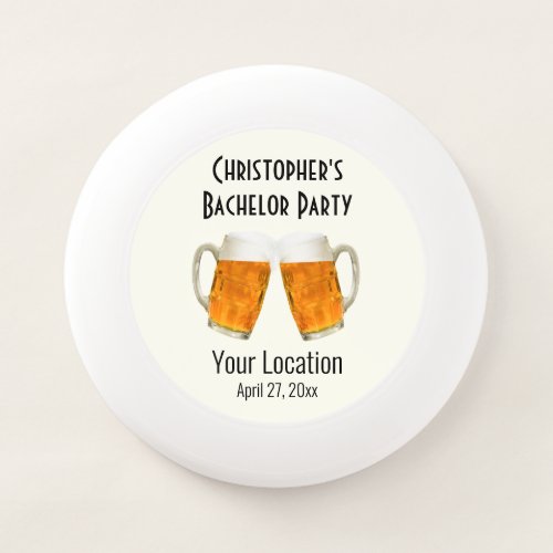 Bachelor Party Wedding Favor Beer Cheers Wham_O Frisbee