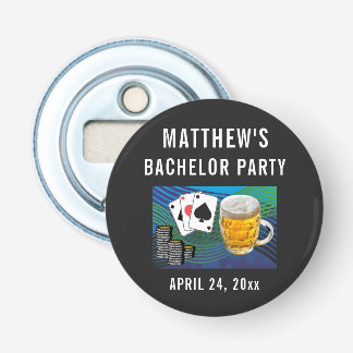 Bachelor Party Wedding Favor Beer Poker Bottle Opener