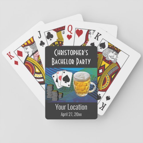 Bachelor Party Wedding Favor Beer Poker Playing Cards