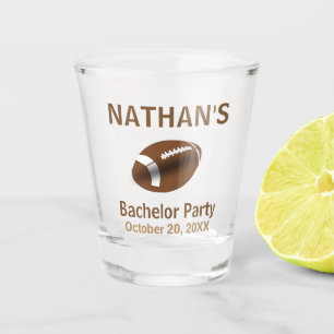 Bachelor Party Wedding Favor Football Shot Glass