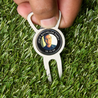 Bachelor Party Wedding Favor Groom Photo Divot Tool
