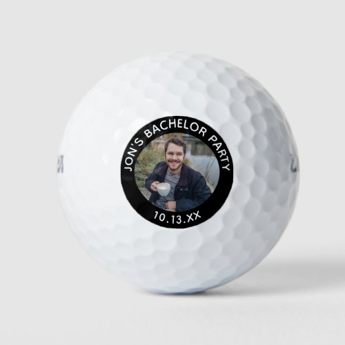 Bachelor Party Wedding Favor Groom Photo Golf Balls