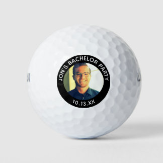 Bachelor Party Wedding Favor Groom Photo Golf Balls