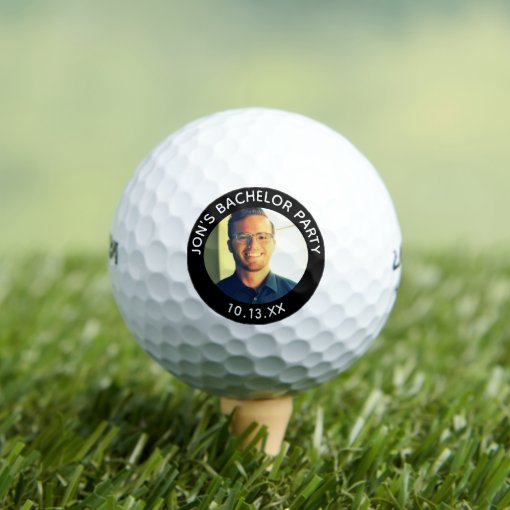 Bachelor Party Wedding Favor Groom Photo Golf Balls Zazzle