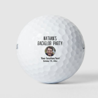 Bachelor Party Wedding Favor Groom Photo Golf Balls