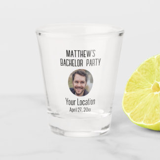 Bachelor Party Wedding Favor Groom Photo Shot Glass