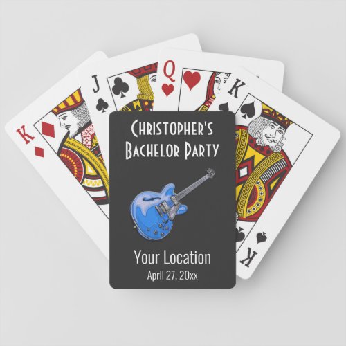 Bachelor Party Wedding Favor Guitar Playing Cards