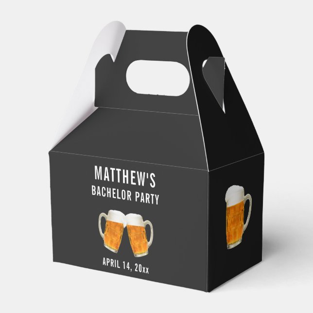 Bachelor Party Wedding Gift Beer Cheers Favor Boxes (Front Side)