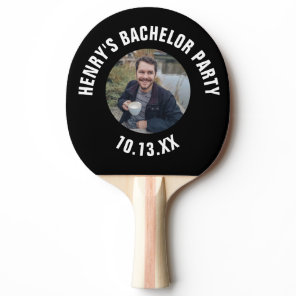 Bachelor Party Wedding Groom Photo Ping Pong Paddle