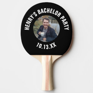 Bachelor Party Wedding Groom Photo Ping Pong Paddle