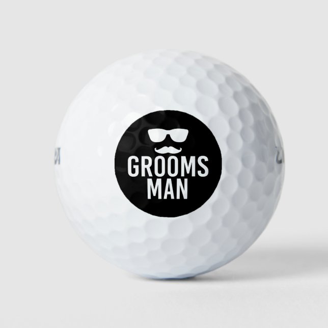 Bachelor Party Wedding Grooms Man usher Gift Idea Golf Balls (Front)