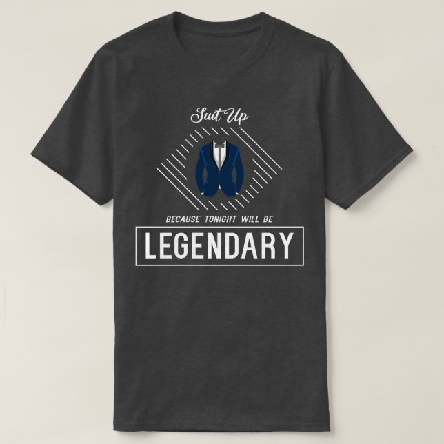 Bachelor party with Suit Bow tie and Tie T-Shirt (Design Front)