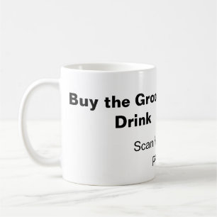 bachelor QR scan to pay groom a drink groomsman Coffee Mug