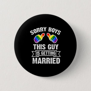 Bachelor Shirt Party Lgbt Gay Pride Groom Bride Button