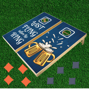 Bachelor Wedding Groom Party Farmhouse Custom Cornhole Set