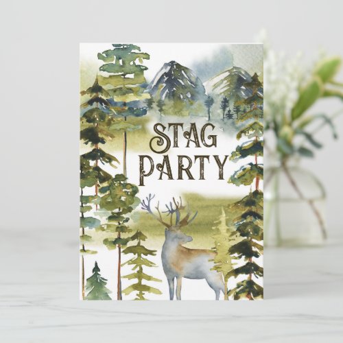 Bachelor Weekend Hunting Trip Stag Invitation