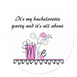 Bachelorette All About Me Classic Round Sticker