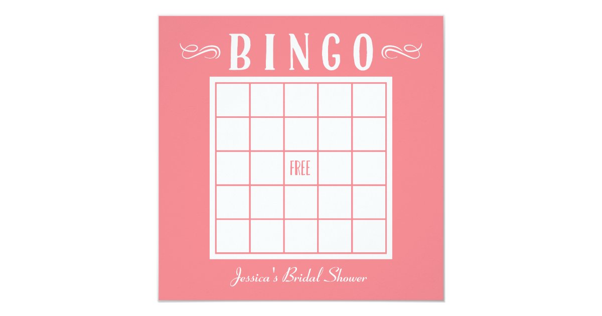 Bachelorette Baby Or Bridal Shower Bingo Cards Zazzle Com