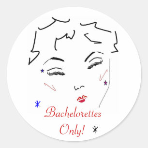 Bachelorette Bash Classic Round Sticker