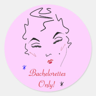 Bachelorette Bash Classic Round Sticker