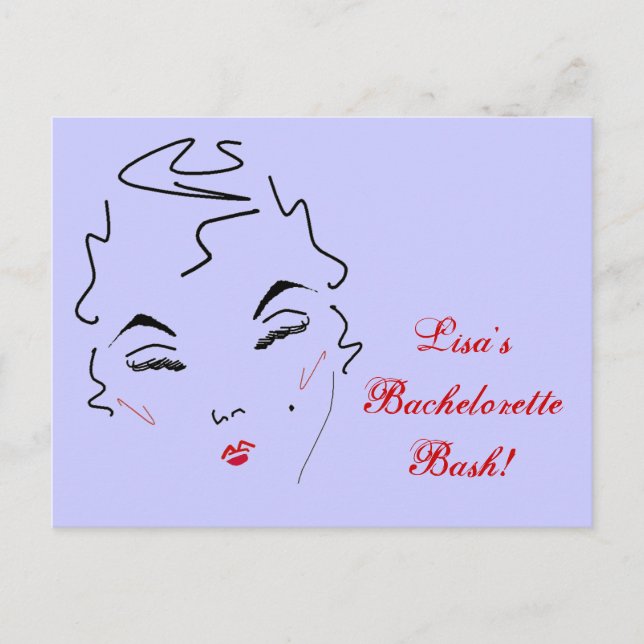 Bachelorette Bash Postcard (Front)