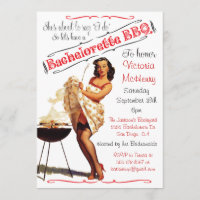 Bachelorette BBQ Barbecue party invitation