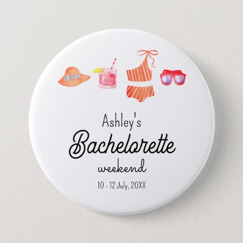 Bachelorette Beach Bikini Weekend  Button