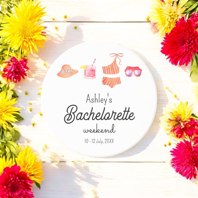 Bachelorette Beach Bikini Weekend  Coaster (Creator Uploaded)