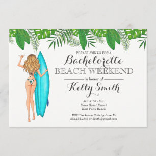 Bachelorette Beach Party Invitation