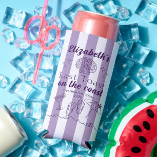 Bachelorette Beach Party Last Toast On the Coast Seltzer Can Cooler