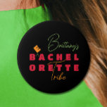 Bachelorette Beach Tribe Button<br><div class="desc">The bride's name in chic lettering along with the word bachelorette changed to bEach-elorette tribe,  these buttons are fun to give to your bachelorette party girls. Perfect party favor for your bridal tribe! MATCHING items in our collection.</div>