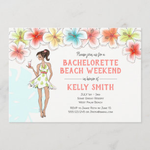 Bachelorette Beach Weekend Getaway Invitation