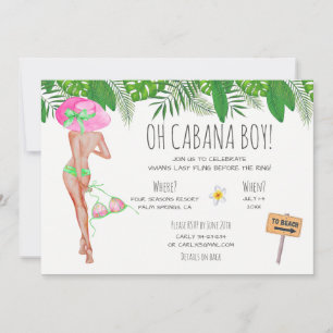 Bachelorette Beach Weekend Itinerary Invitation