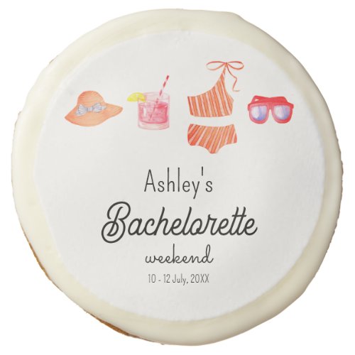 Bachelorette Beach Weekend Lingerie Shower  Sugar Cookie