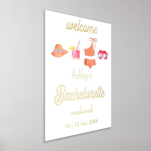 Bachelorette Beach Weekend Party  Foil Prints