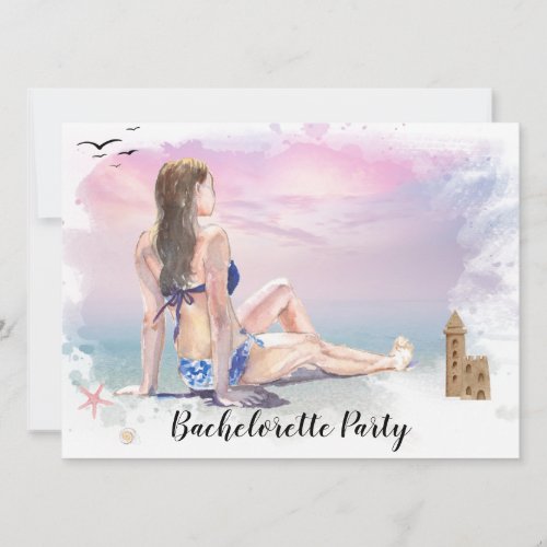  Bachelorette Beach Weekend Party QR Invitation