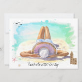 16 Invitations Fête Bachelorette Fluff Vintage Violet USA