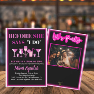 Bachelorette Before She Says I Do Invitation