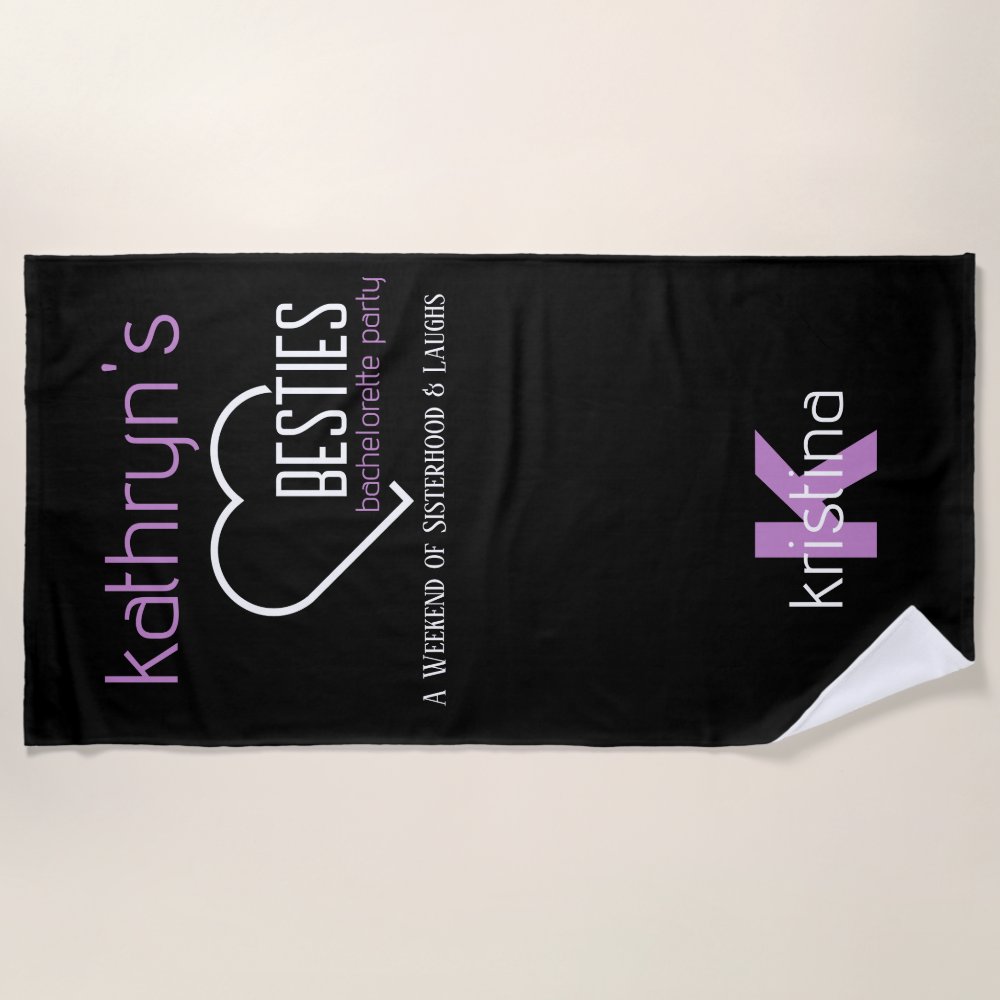 Discover Bachelorette Besties Personalized Beach Towel