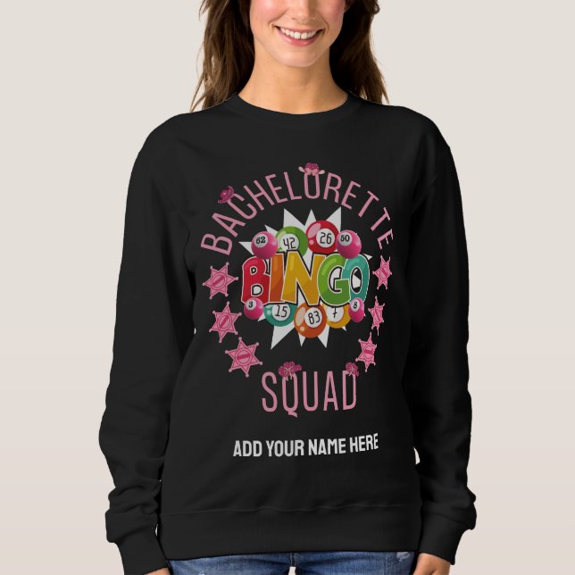 BACHELORETTE BINGO SQUAD Custom Western Coquette Sweatshirt (Front)