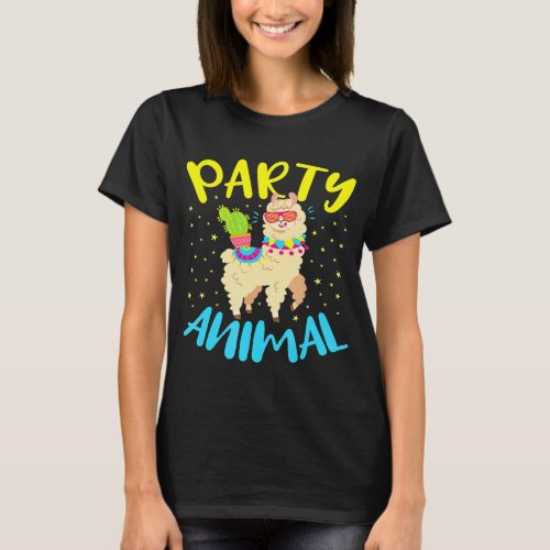 Bachelorette Birthday Party Llama Party Animal T-Shirt