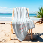 Bachelorette Blue & Red Retro Modern  Beach Towel<br><div class="desc">This beach towel effortlessly fuses retro charm with a modern beachy twist, featuring a stylish blend of blue and red hues. Ideal for seaside celebrations, this towel adds a playful touch to your bachelorette experience. Crafted with both style and functionality in mind, it's the perfect accessory for beach outings or...</div>