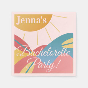 Bachelorette Bridal Shower Beach Surfing Napkins