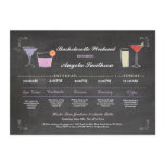 Bachelorette Bridal Shower Chalk Purple Itinerary Program Bachelorette Bridal Shower Chalk Purple Itinerary Program