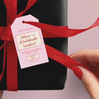 Bachelorette Bridal Shower Favor Thank You Gift Tags