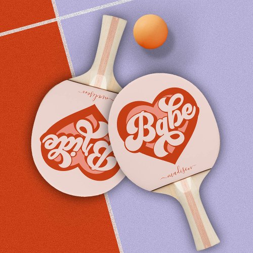Bachelorette Bride Babe Tribe Squad Heart Ping Pong Paddle