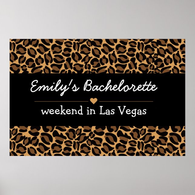 Bachelorette Bride Boujee Trendy Leopard Print  (Front)