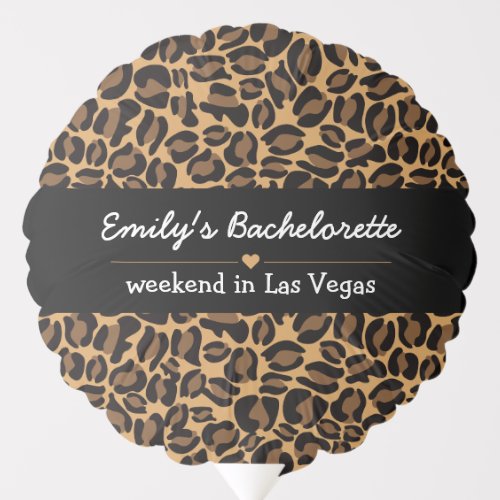 Bachelorette Bride Boujee Trendy Leopard Print  Balloon