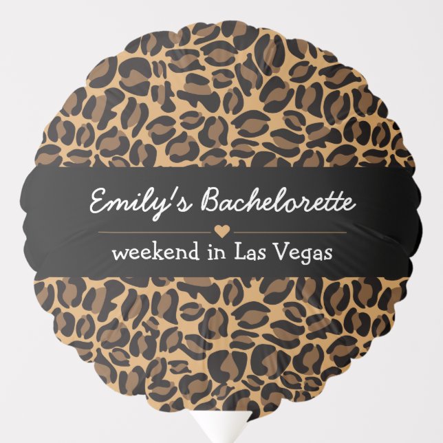 Bachelorette Bride Boujee Trendy Leopard Print  Balloon (Front)