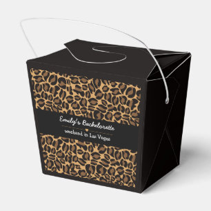 Bachelorette Bride Boujee Trendy Leopard Print  Favor Boxes